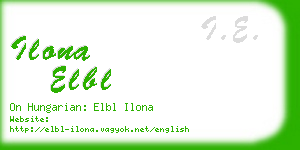 ilona elbl business card